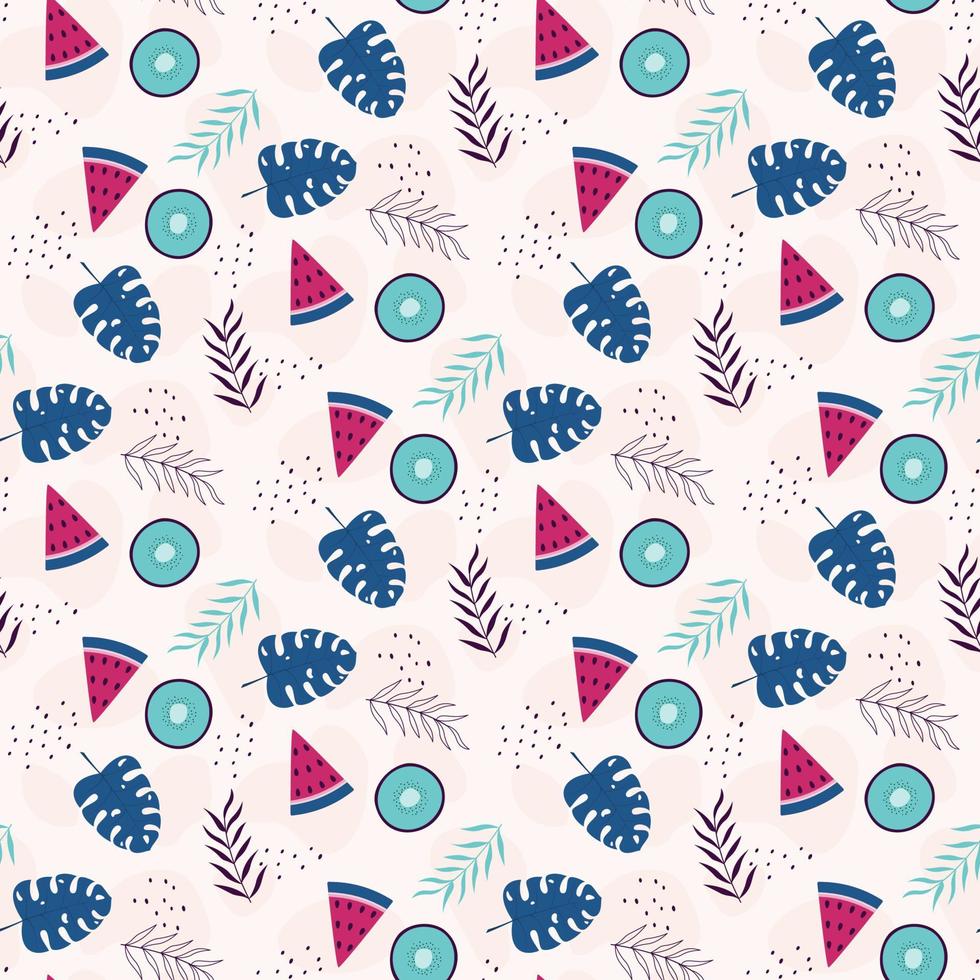 tropical seamless pattern vector
