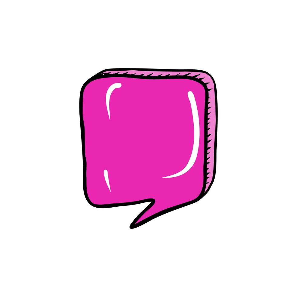 Vector hand drawn doodles speech bubble  in 90s style for messagies, notes, stickers, communications.