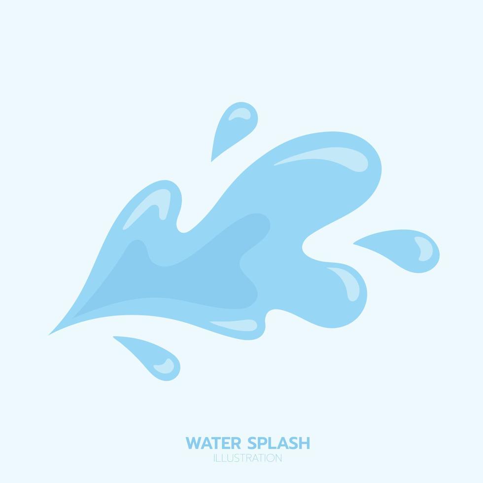 Blue water splash, element and illustration vector