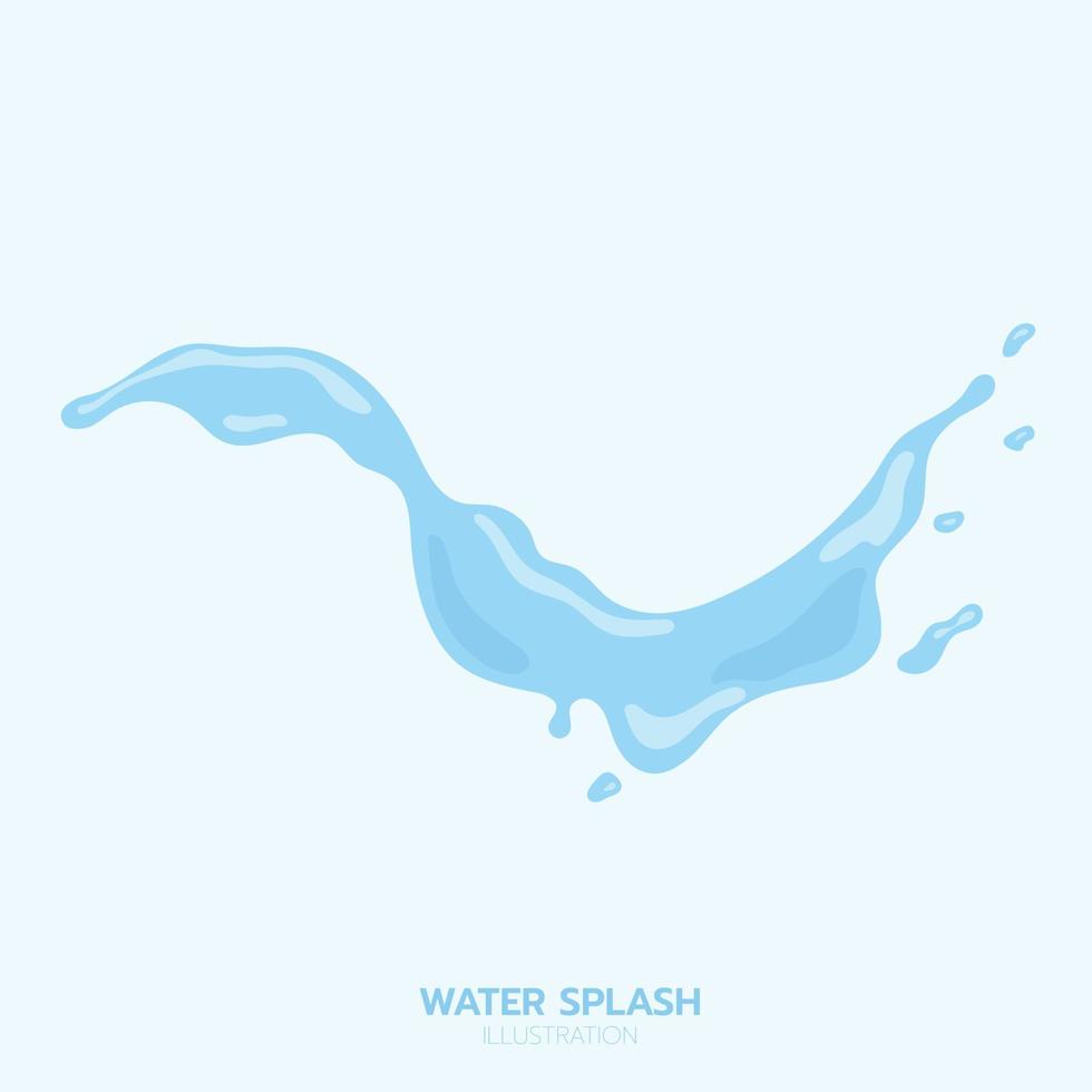 Blue water splash, element and illustration vector