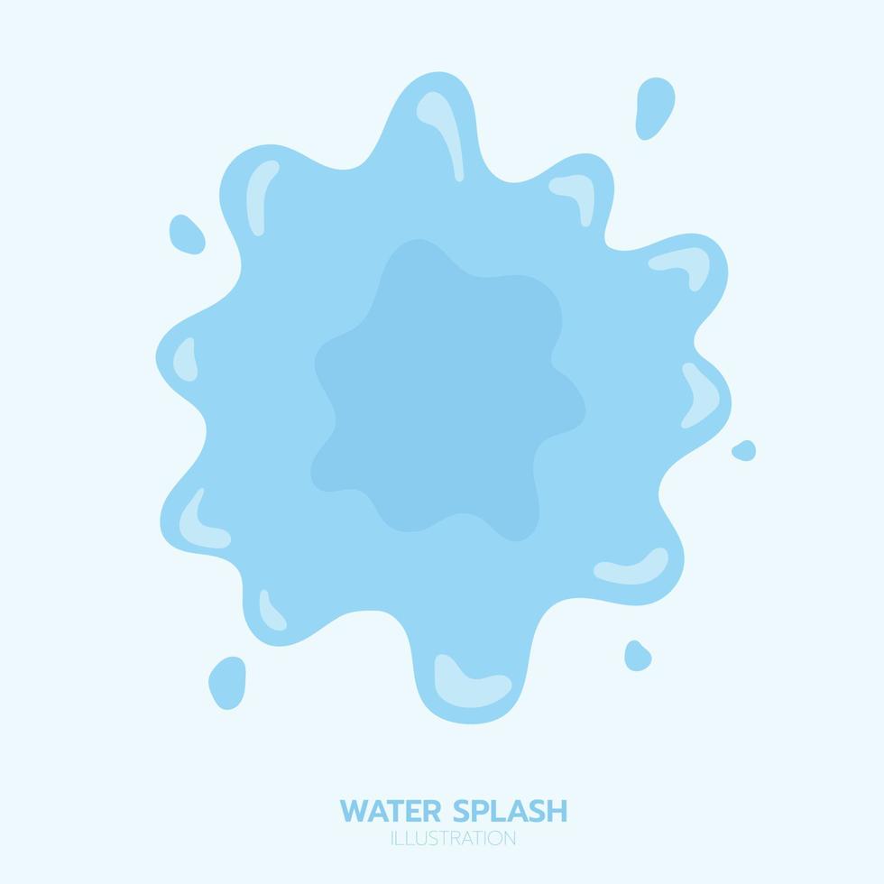 Blue water splash, element and illustration vector