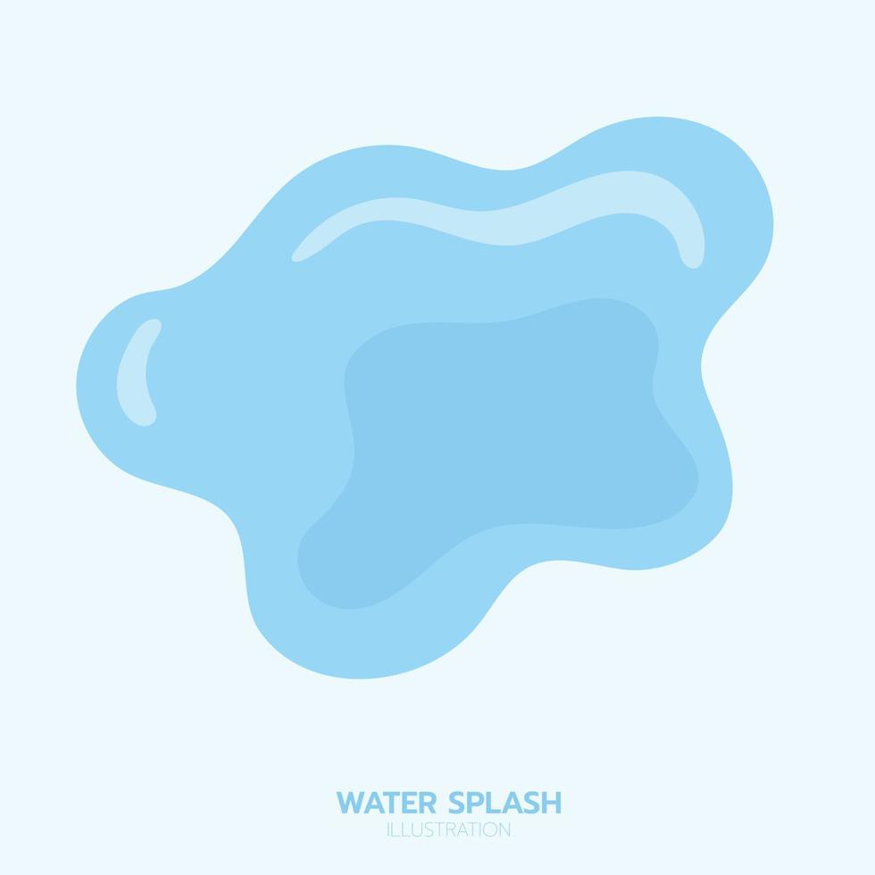 Blue water splash, element and illustration vector