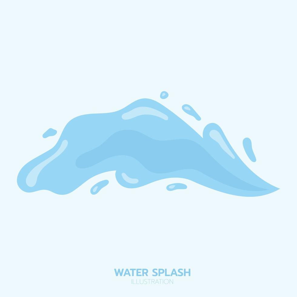 Blue water splash, element and illustration vector