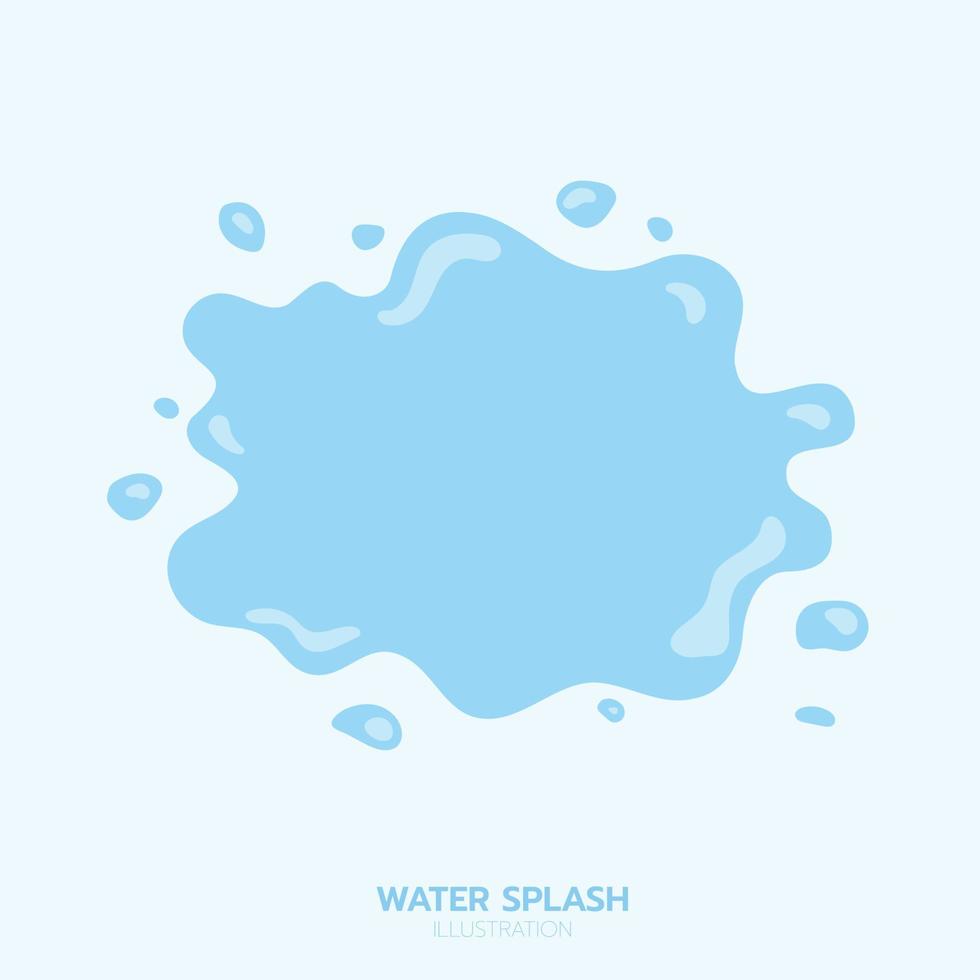 Blue water splash, element and illustration vector