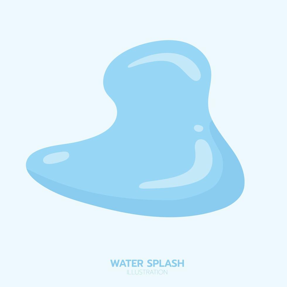 Blue water splash, element and illustration vector