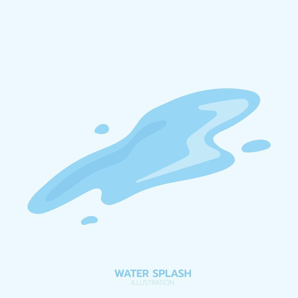 Blue water splash, element and illustration vector