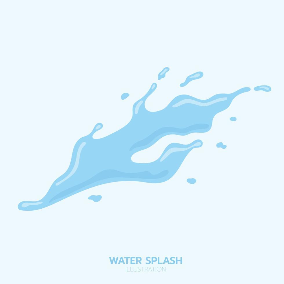 Blue water splash, element and illustration vector