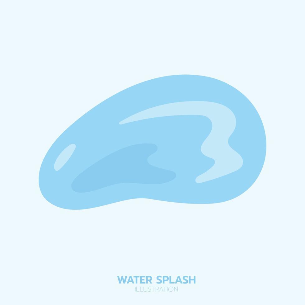 Blue water splash, element and illustration vector