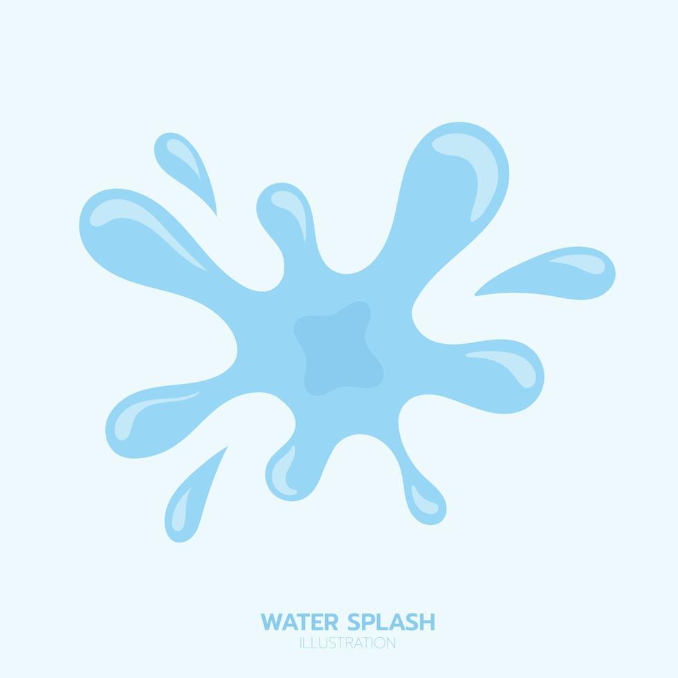 Blue water splash, element and illustration vector