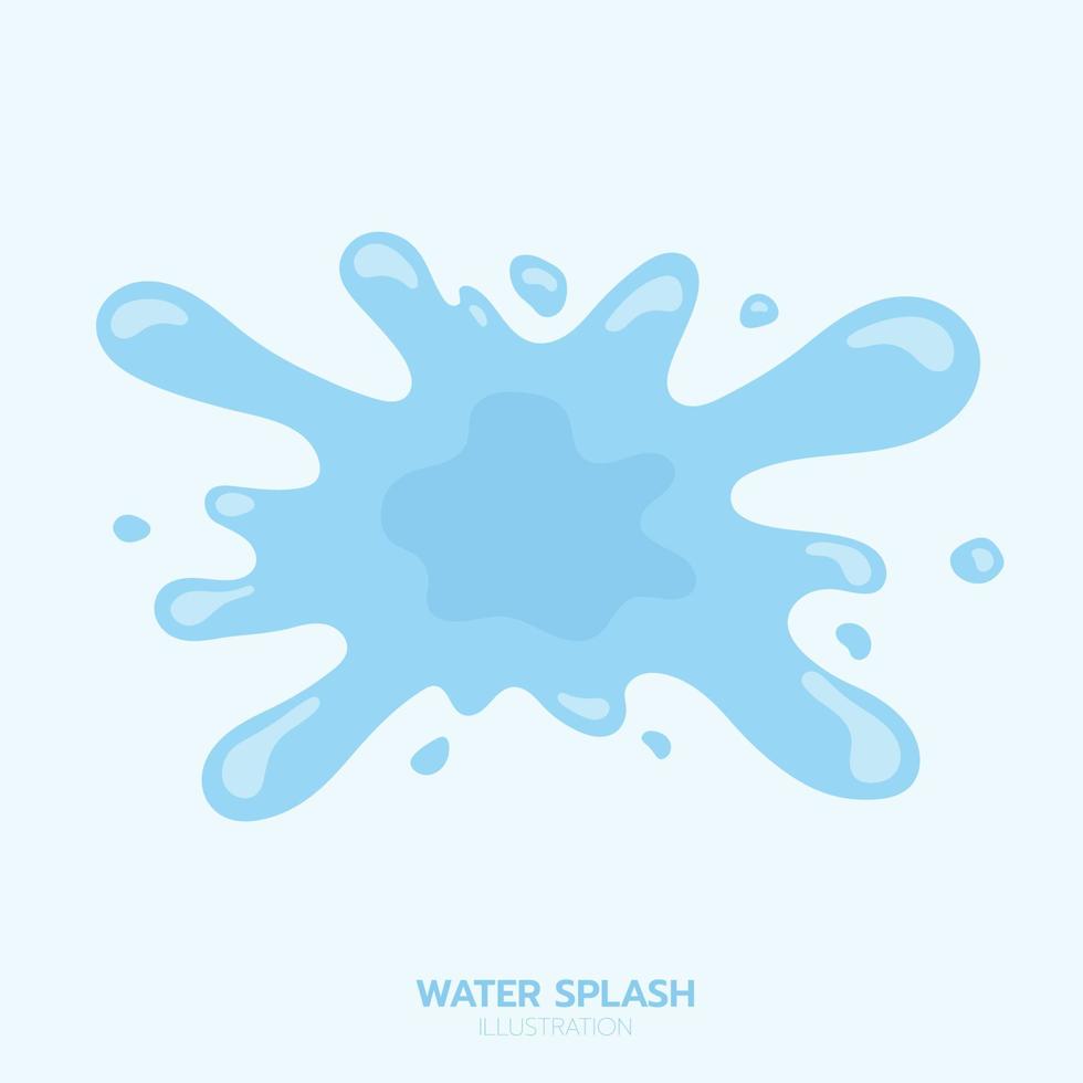 Blue water splash, element and illustration vector