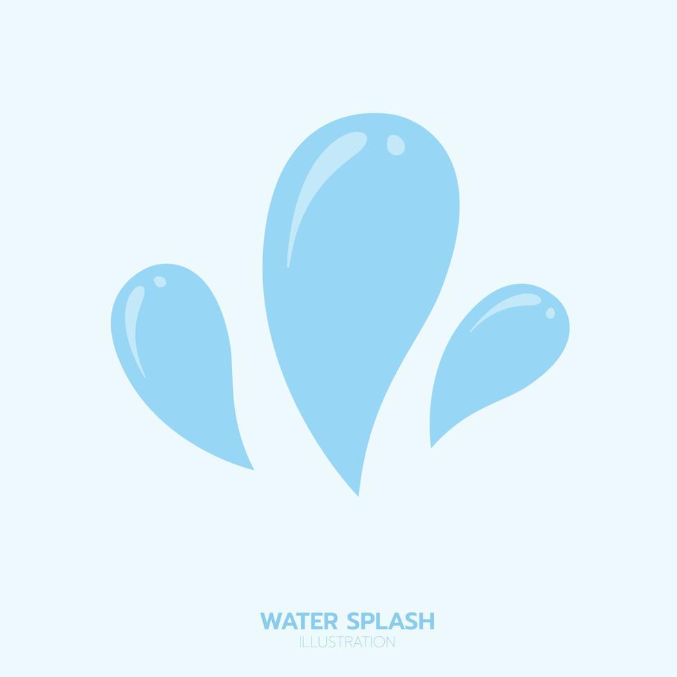 Blue water splash, element and illustration vector
