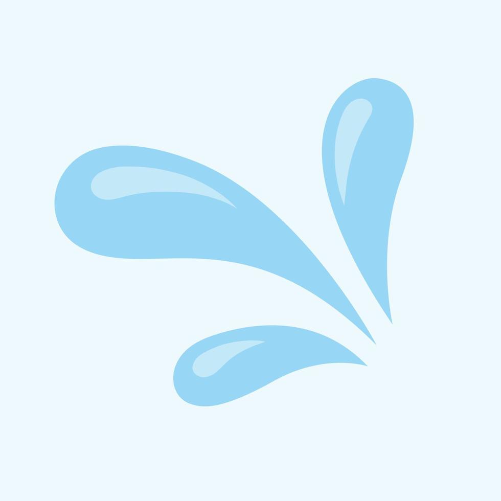 Blue water splash, element and illustration vector