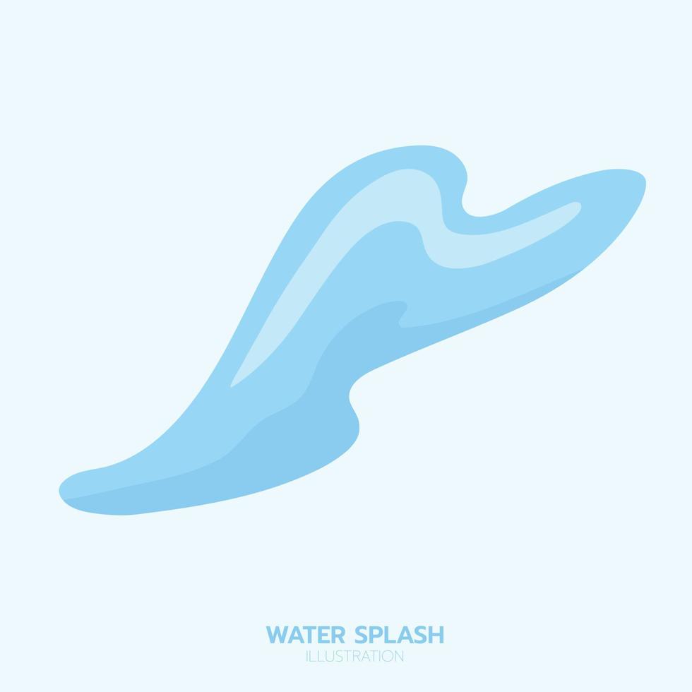 Blue water splash, element and illustration vector