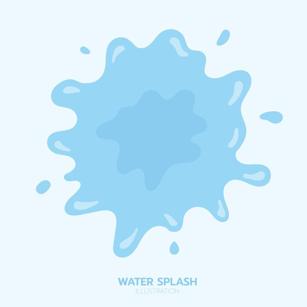Blue water splash, element and illustration vector