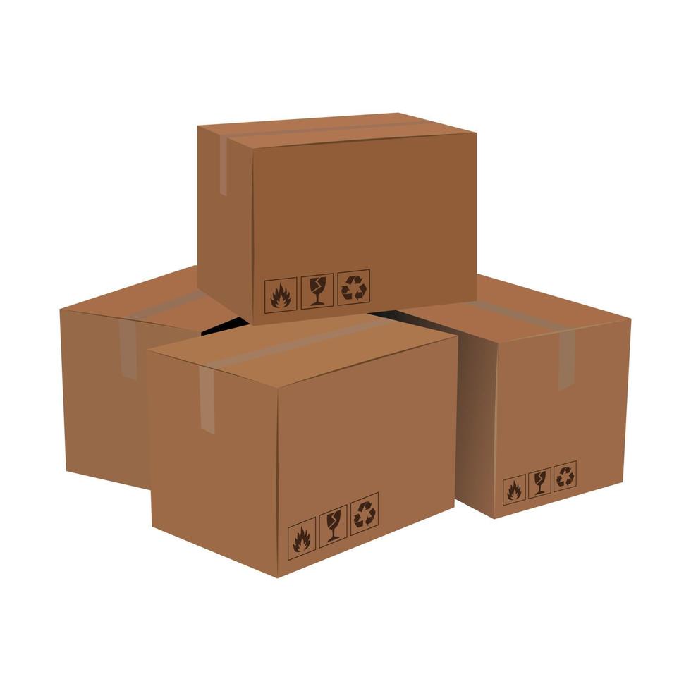 vector cardboard box-07