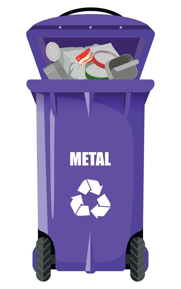 lilac vector dumpster for metal