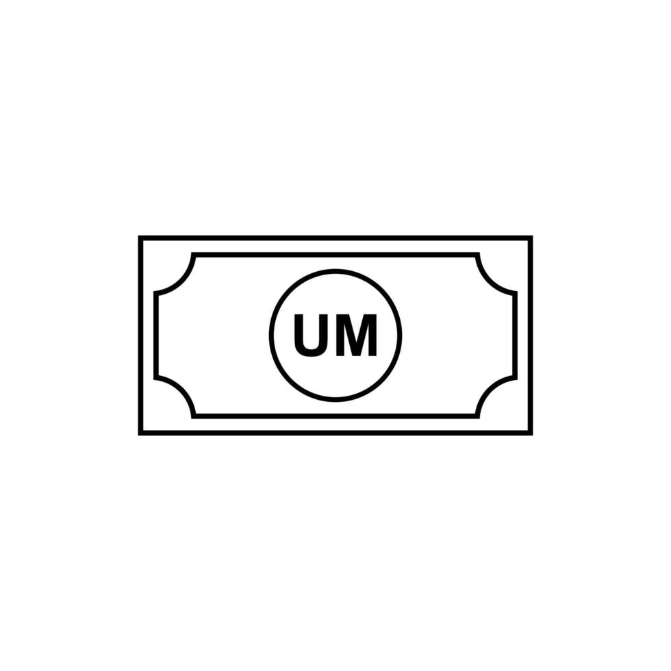 Mauritania Currency Symbol, Mauritanian Ouguiya Icon, MRU Sign, Vector Illustration