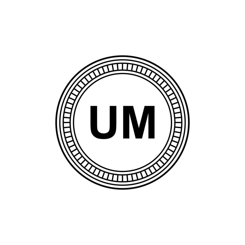 Mauritania Currency Symbol, Mauritanian Ouguiya Icon, MRU Sign, Vector Illustration