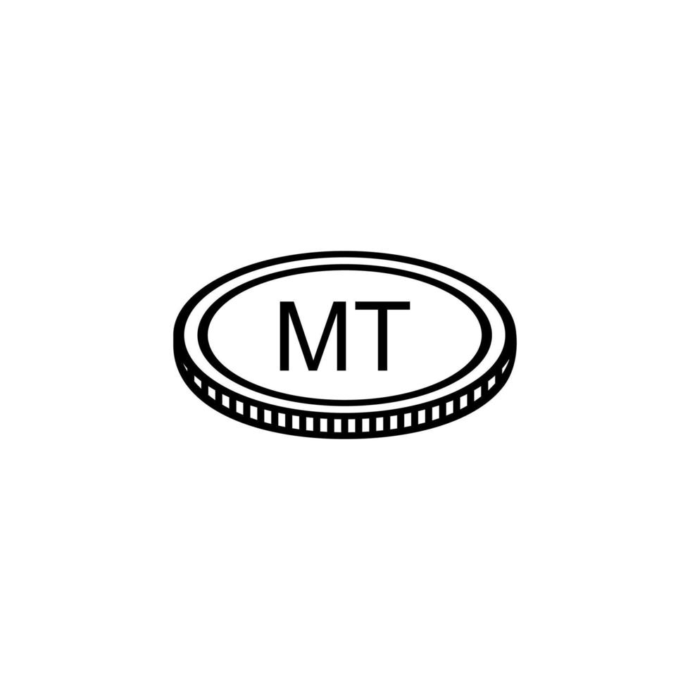 Mozambique Currency Symbol, Mozambican Metical Icon, MZN Sign. Vector Illustration