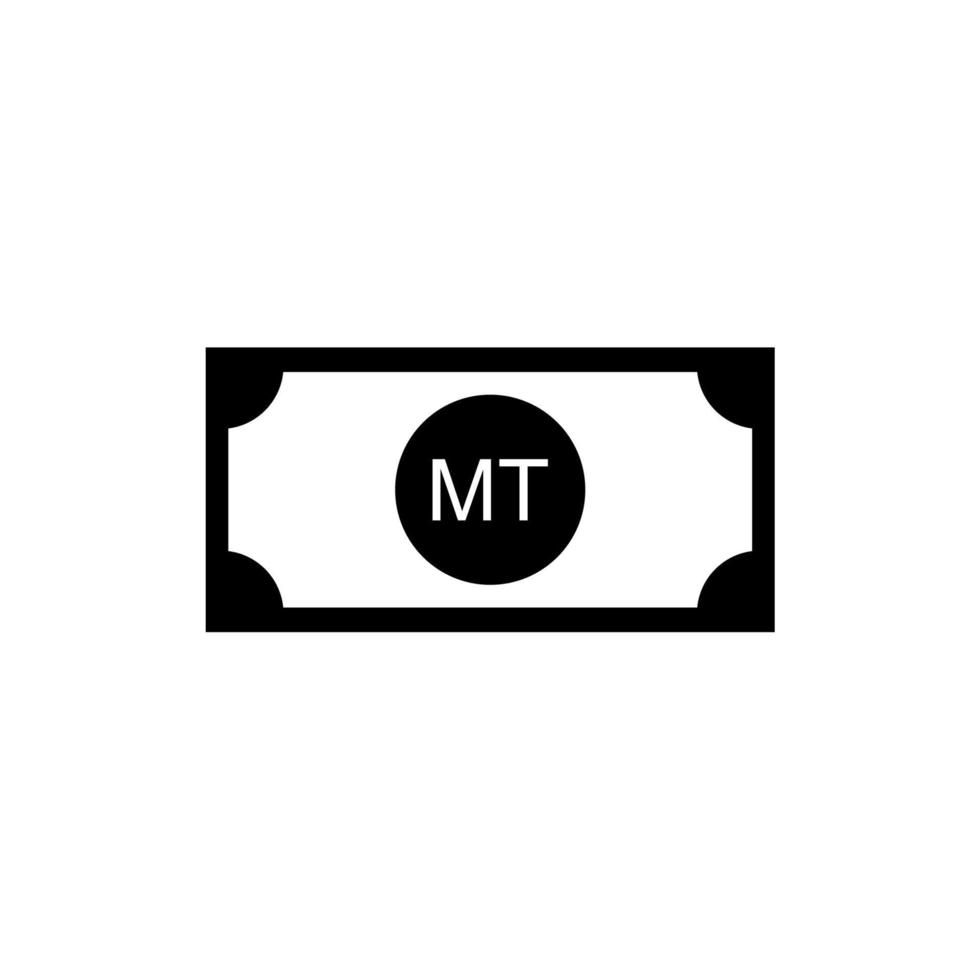 Mozambique Currency Symbol, Mozambican Metical Icon, MZN Sign. Vector Illustration