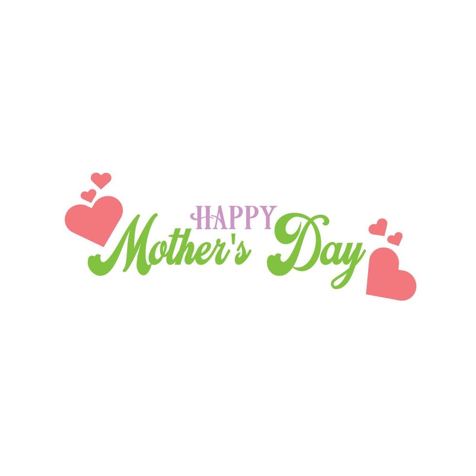 Happy mother's day hand draw lettering illustration vector