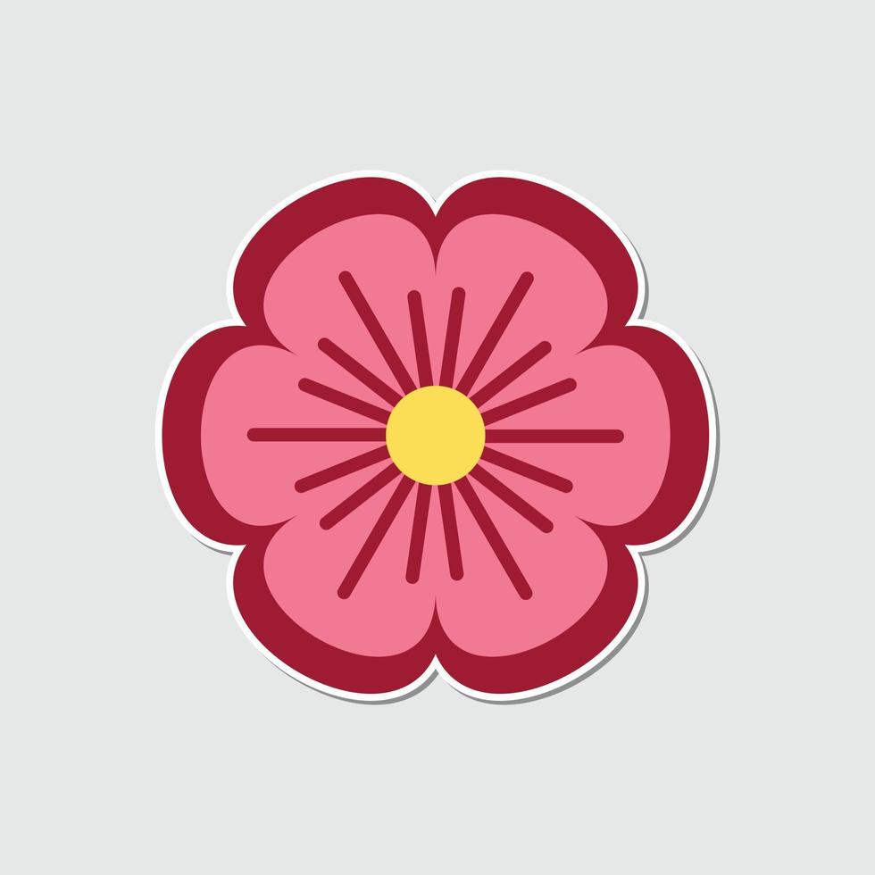 Petal colour floral flower print vector illustration