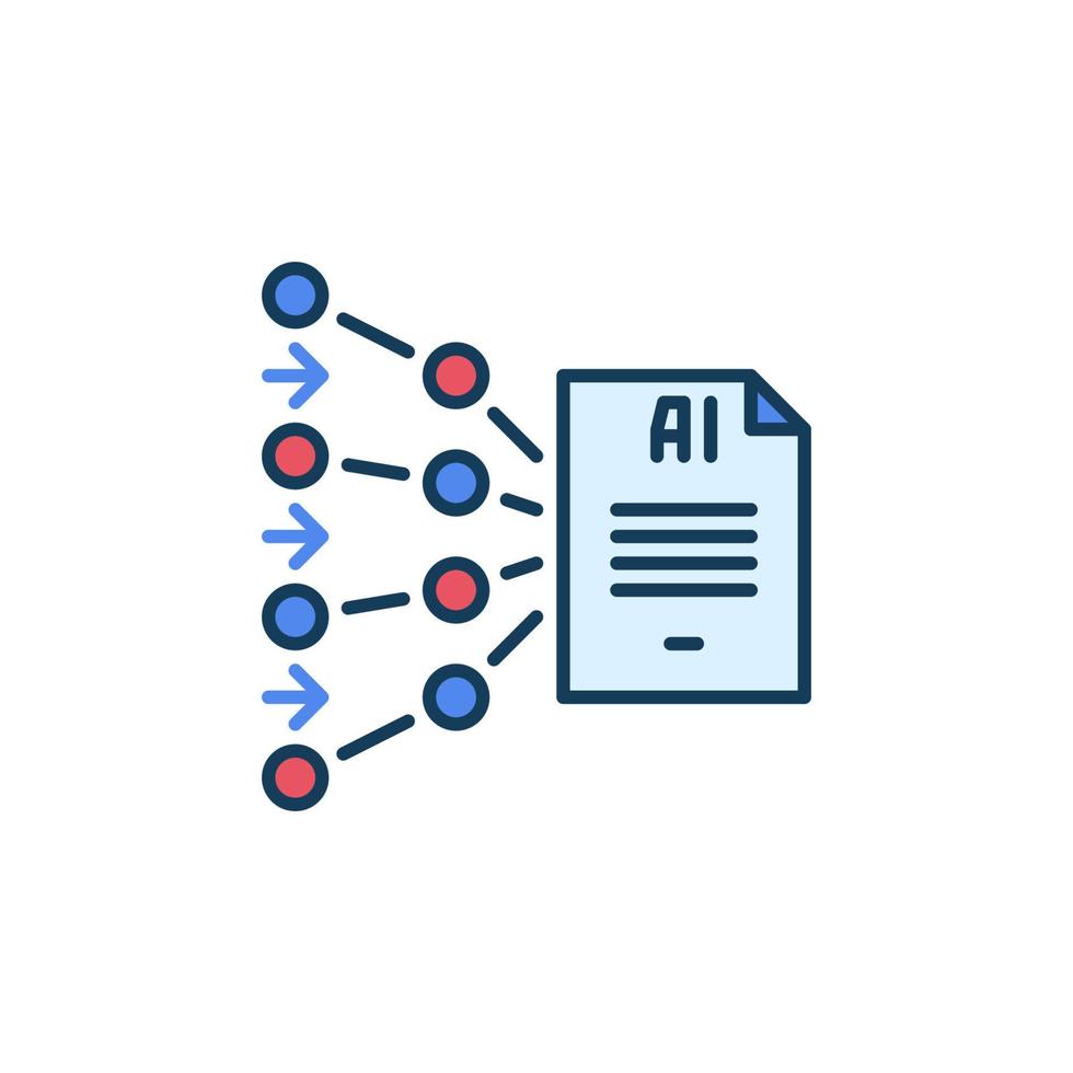 AI Text Generation vector Artificial Intelligence Generator colored
