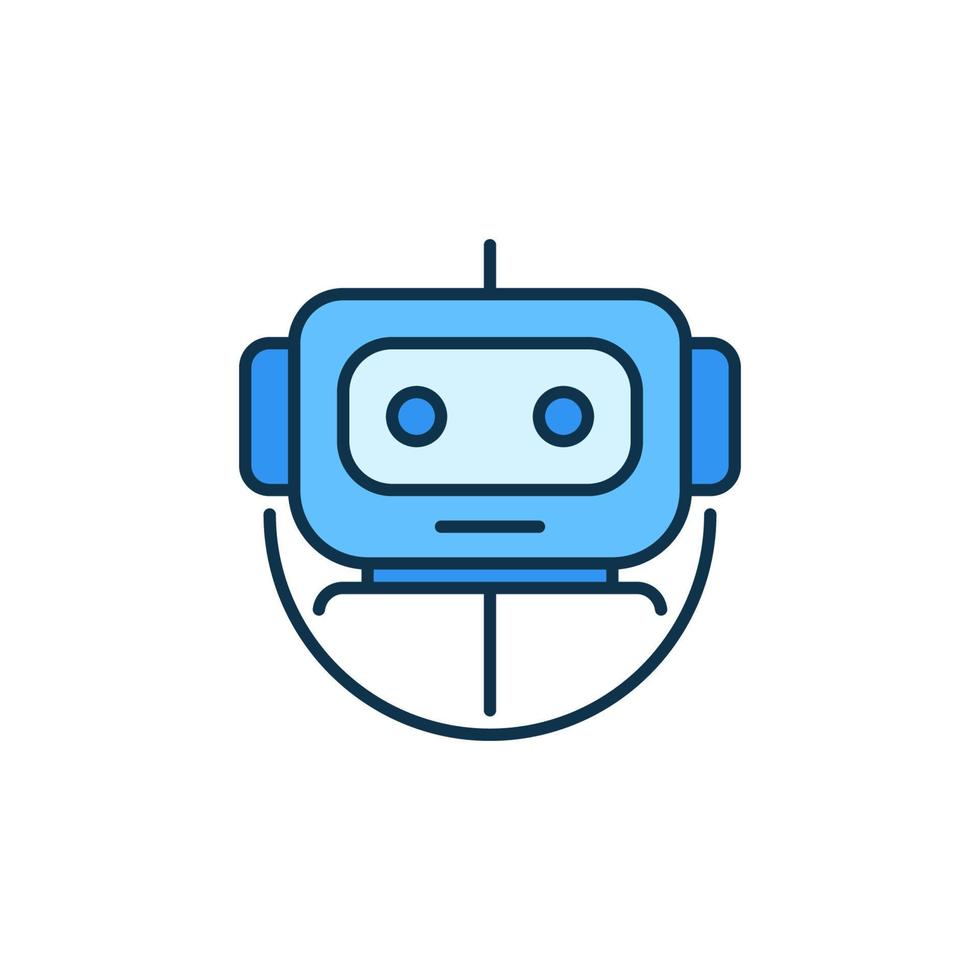 Chatbot round vector Robot Support concept colored icon