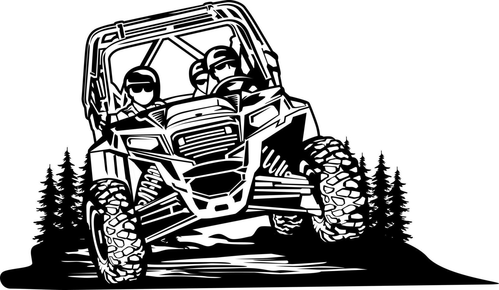 UTV offroading social club logo design vector