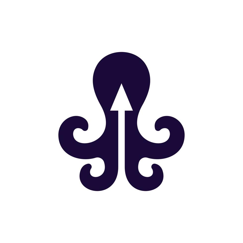 pulpo flecha moderno creativo logo vector