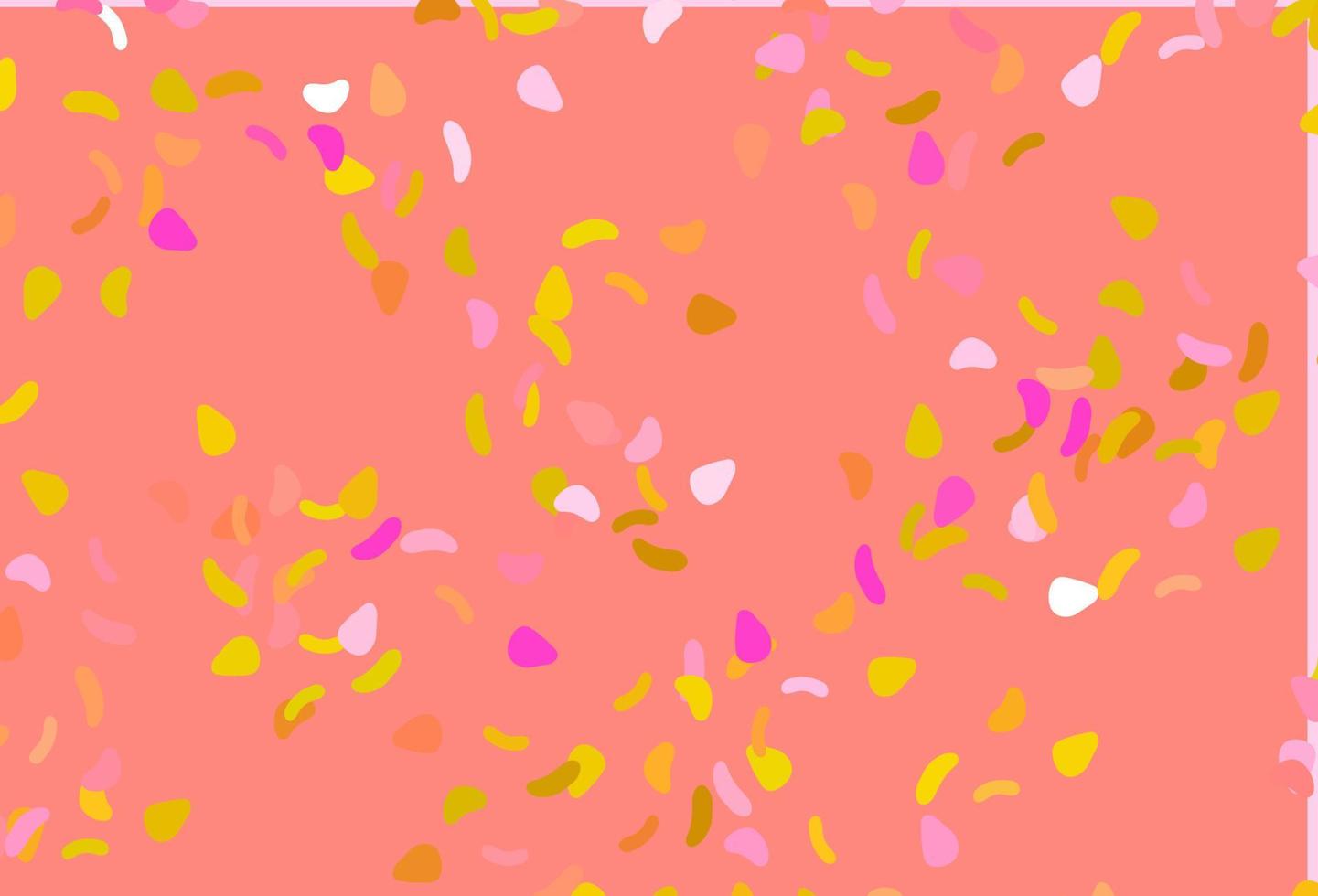 Light Pink, Yellow vector texture with random forms.