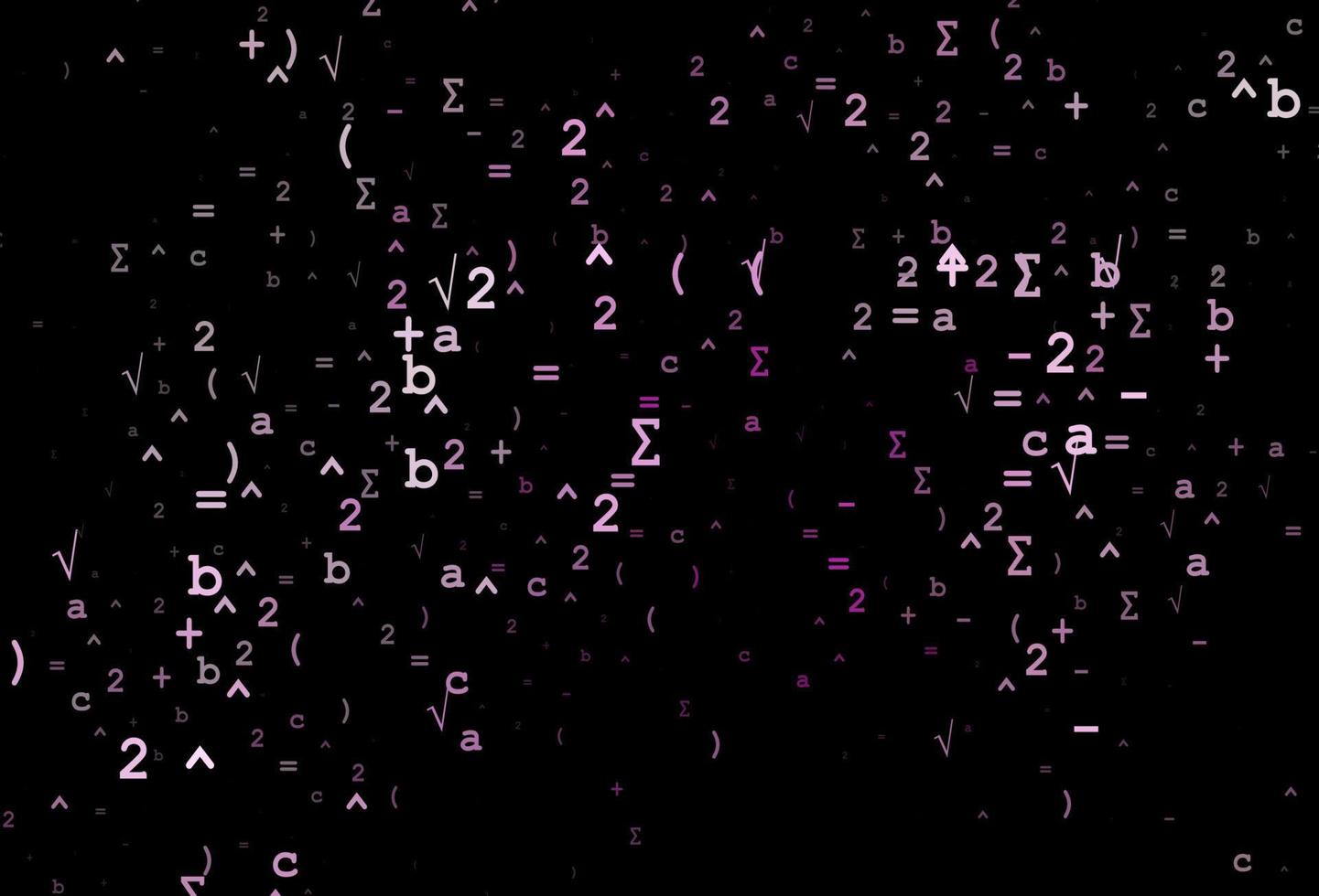 Dark Purple vector background with Digit symbols.