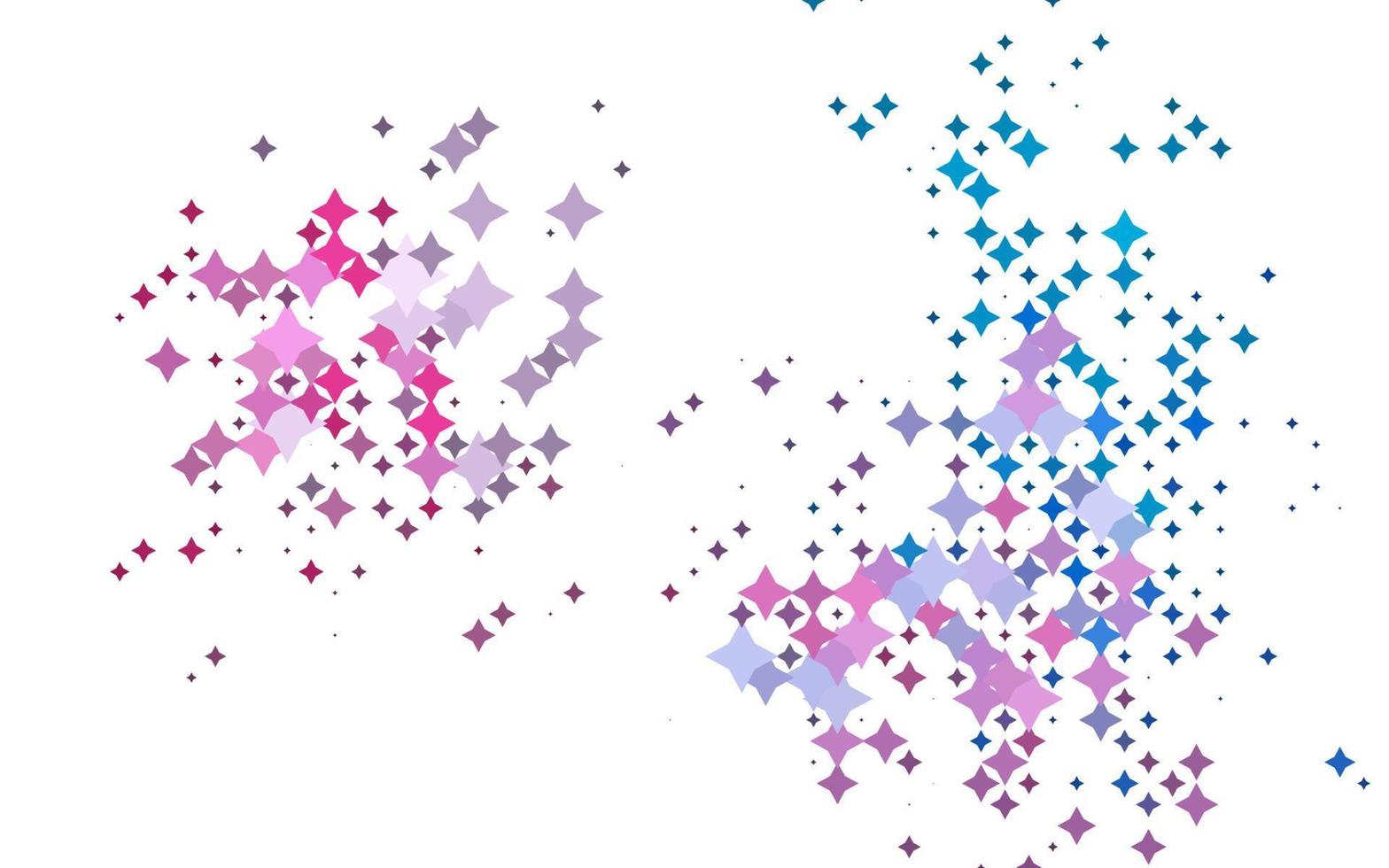 Light Blue, Red vector cover with small and big stars.