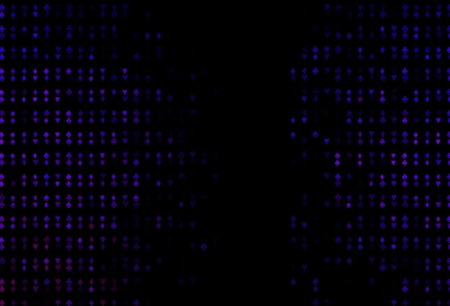 Dark Purple vector pattern with symbol of cards.