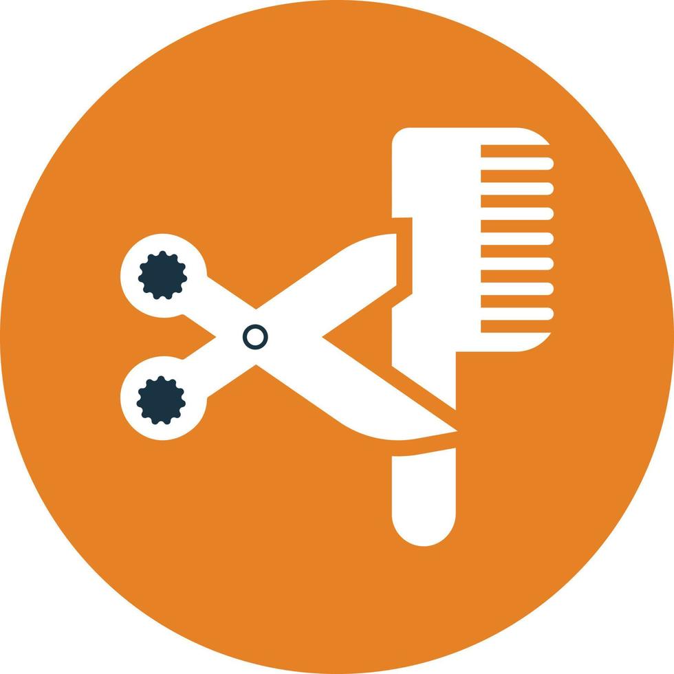 Barber and Scissor icon vector