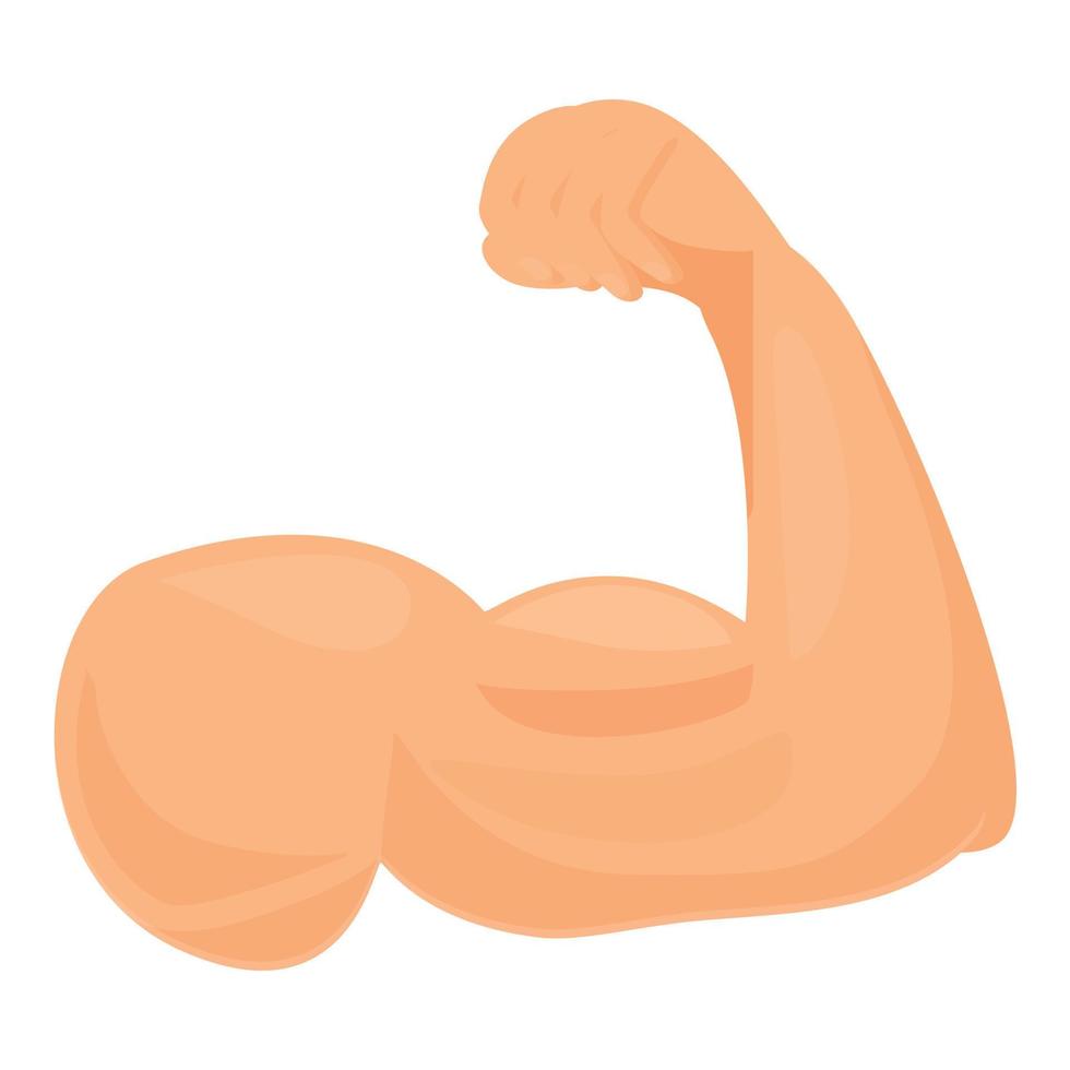 Hand bicep icon cartoon vector. Strong arm vector