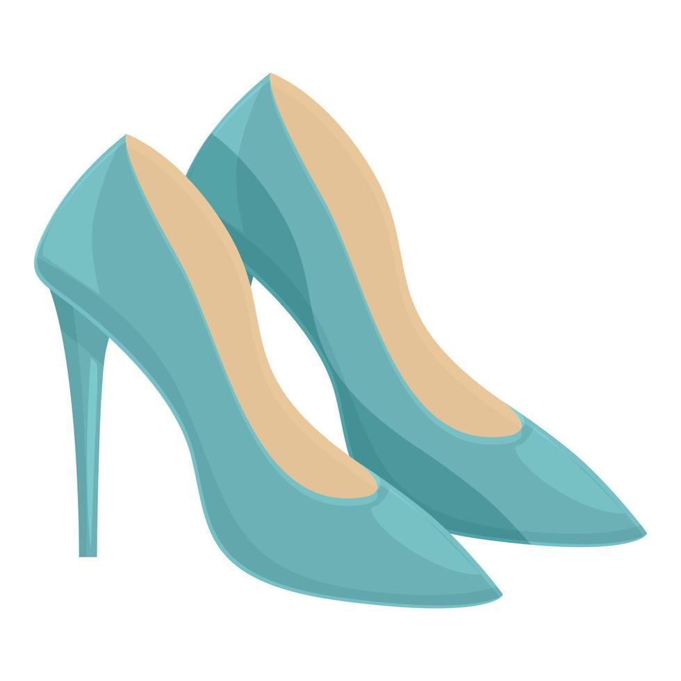 forma alto tacones Zapatos icono dibujos animados vector. hembra Moda vector