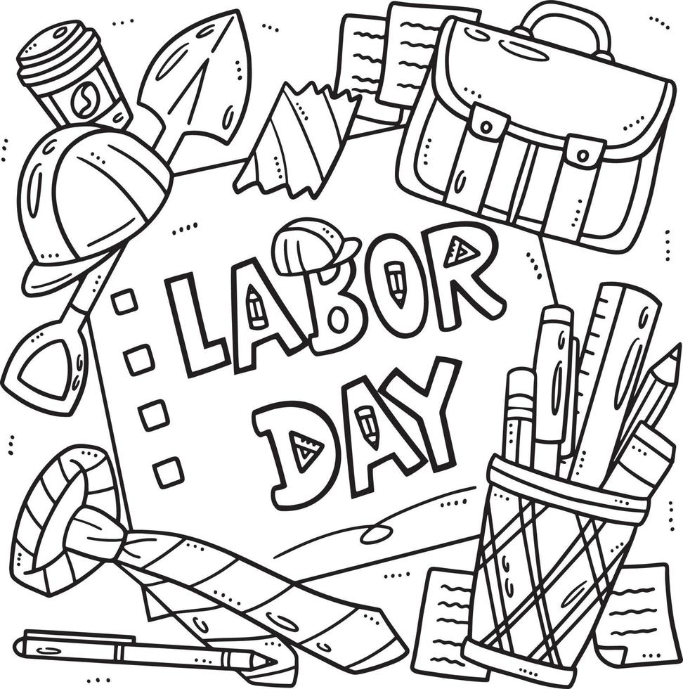 Labor Day Coloring Page For Kids 23093716 Vector Art At Vecteezy Labor Day Coloring Page For Kids 23093716 Vector Art At Vecteezy