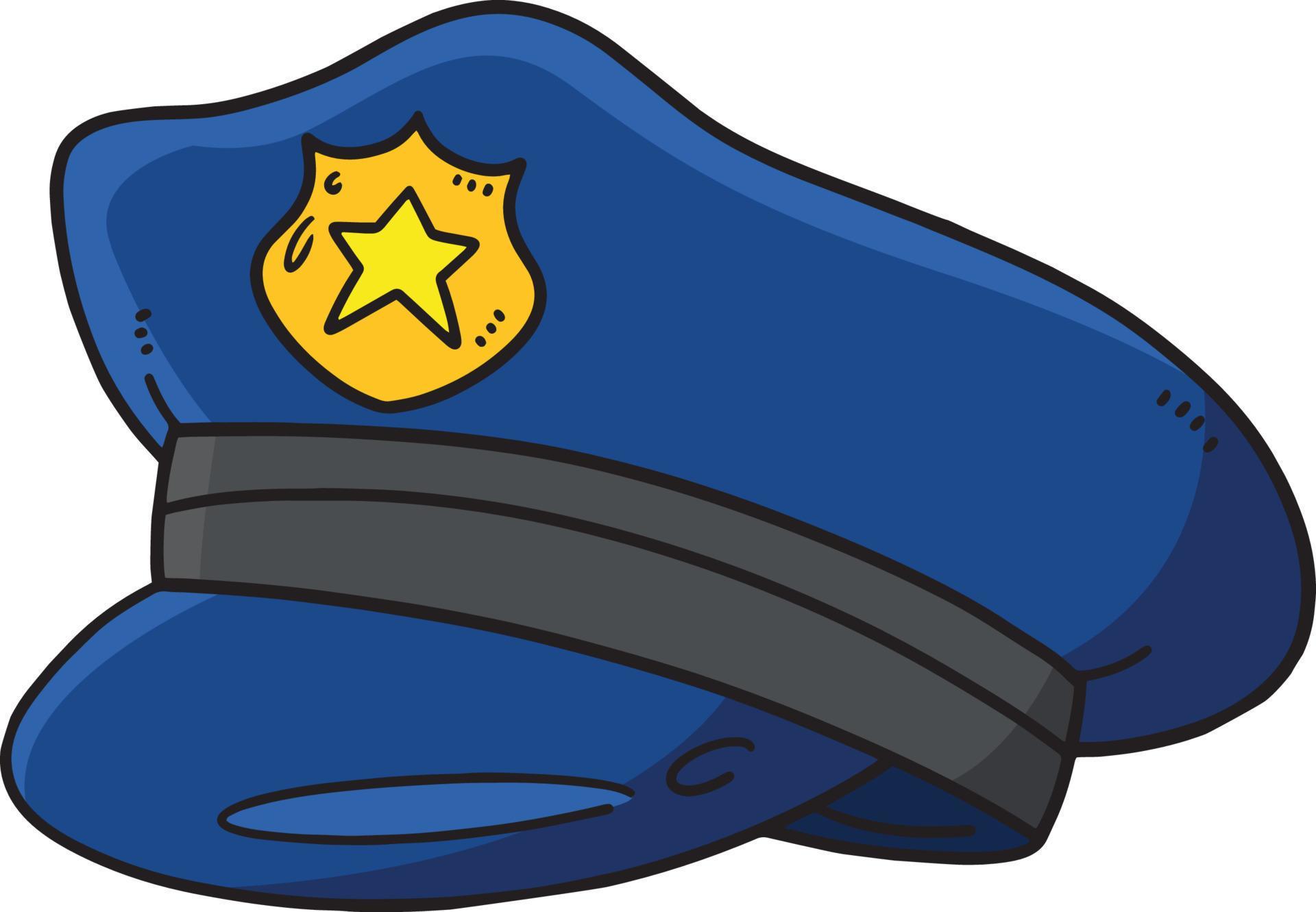 Police Hat Cartoon Colored Clipart Illustration 23093744 Vector Art at
