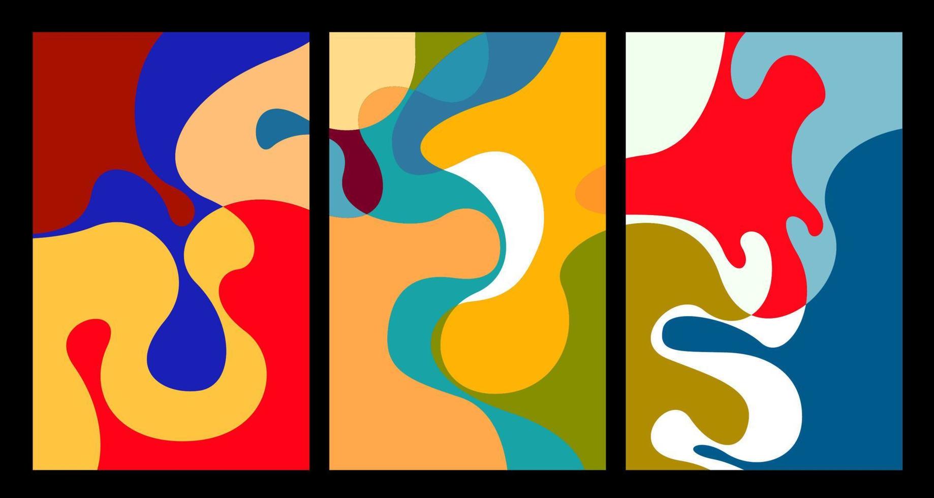 Vector colorful fluid abstract background for summer banner design