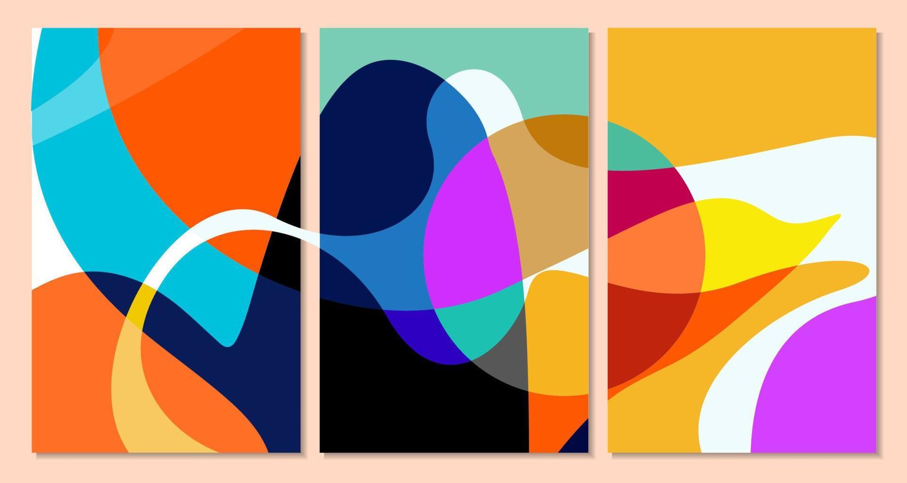 Vector colorful abstract fluid and curve background for summer banner