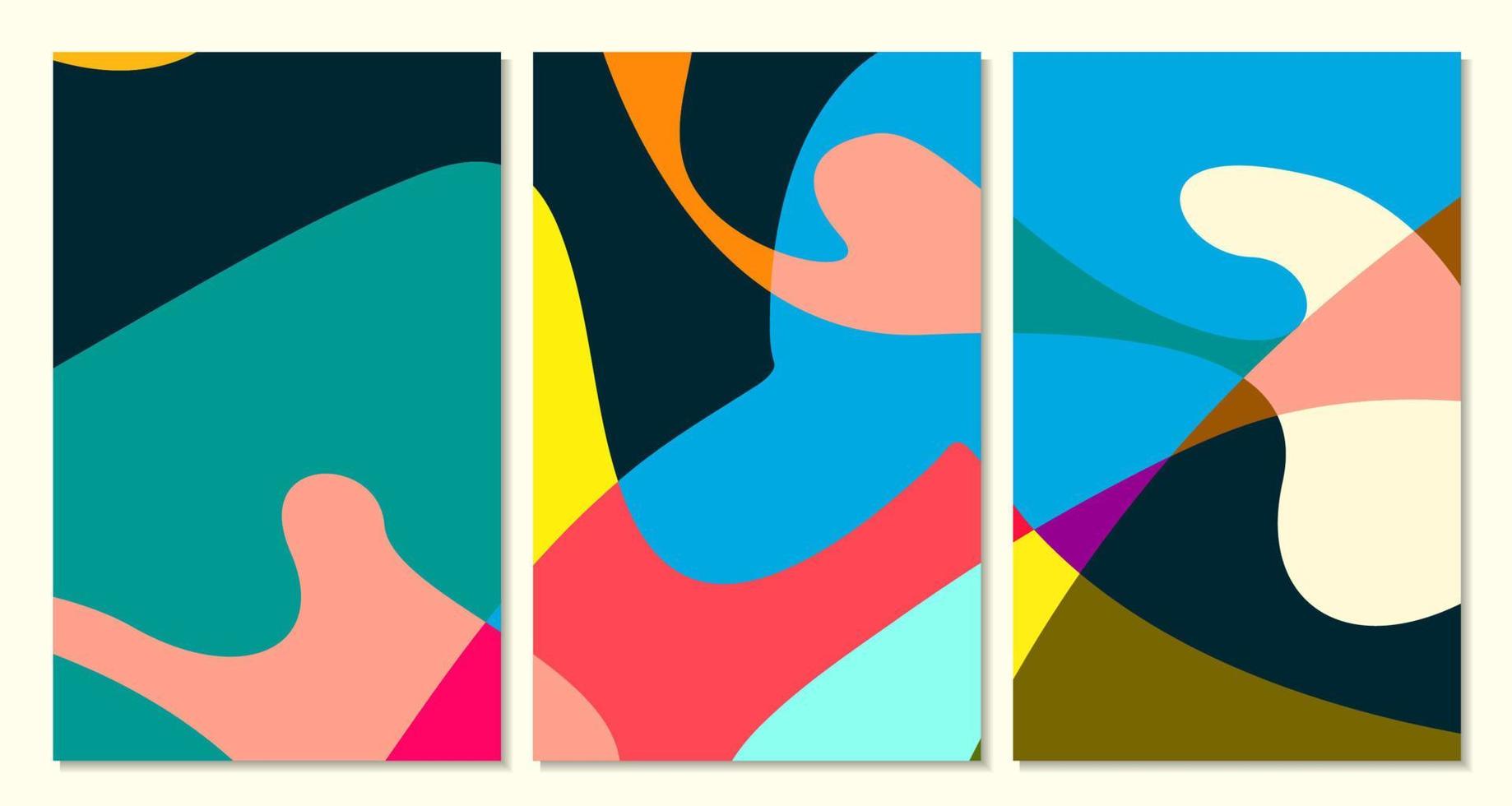 Vector colorful abstract fluid and curve background for summer banner