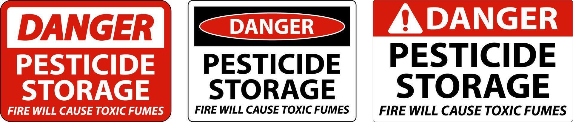 Danger Fire Will Cause Toxic Fumes Sign On White Background vector