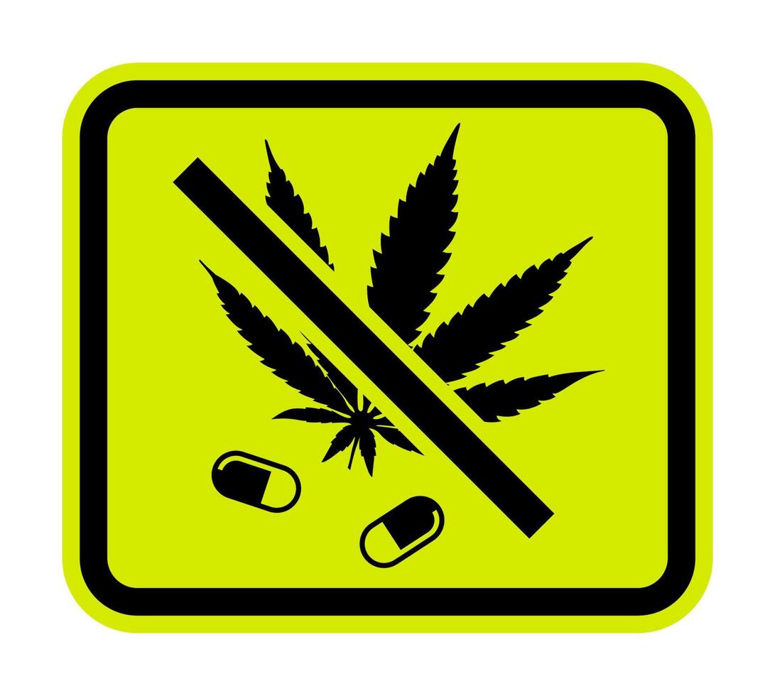 Drug prohibition sign vector