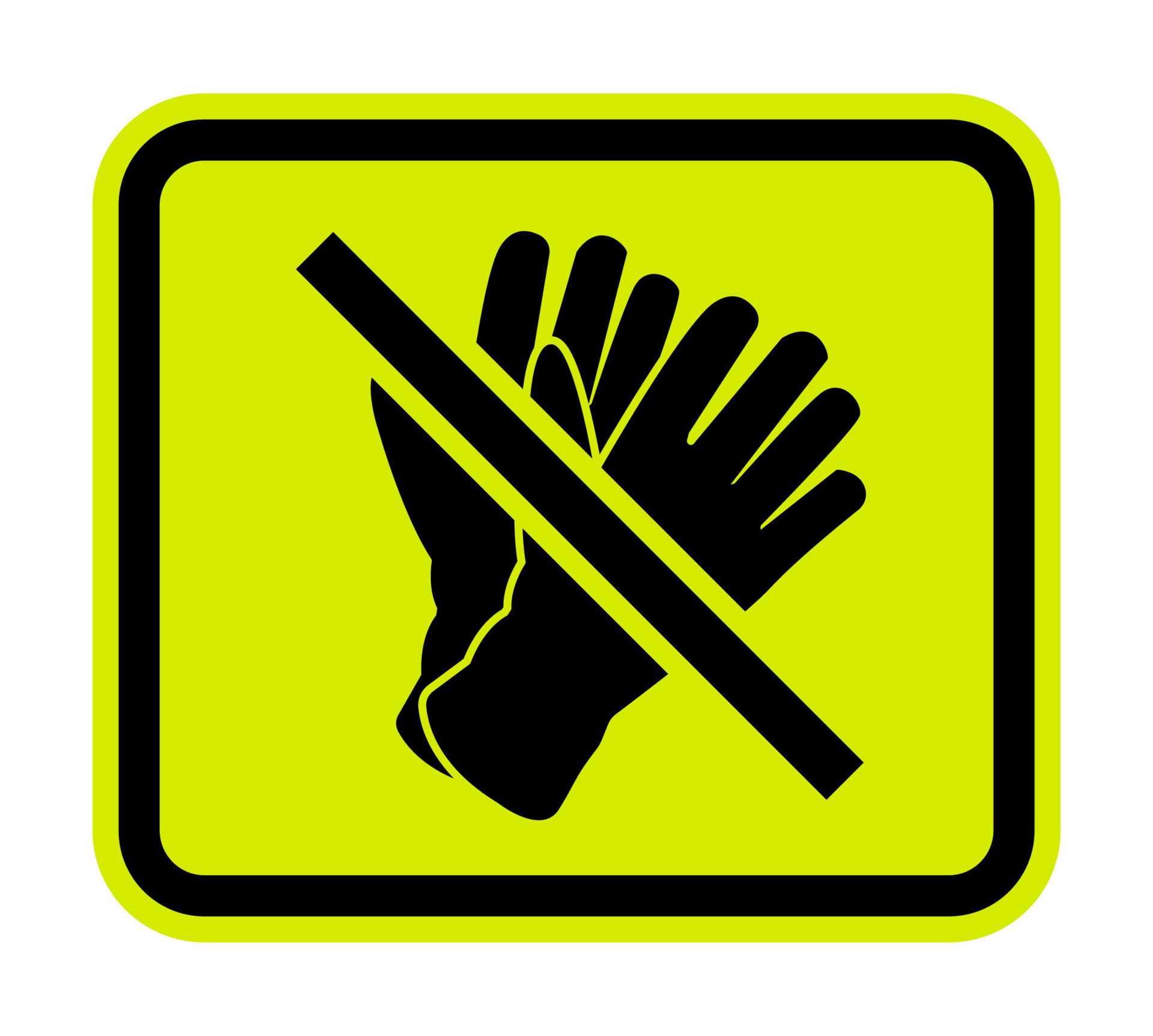 Do not wear gloves,Please take off the gloves 23093965 Vector Art at