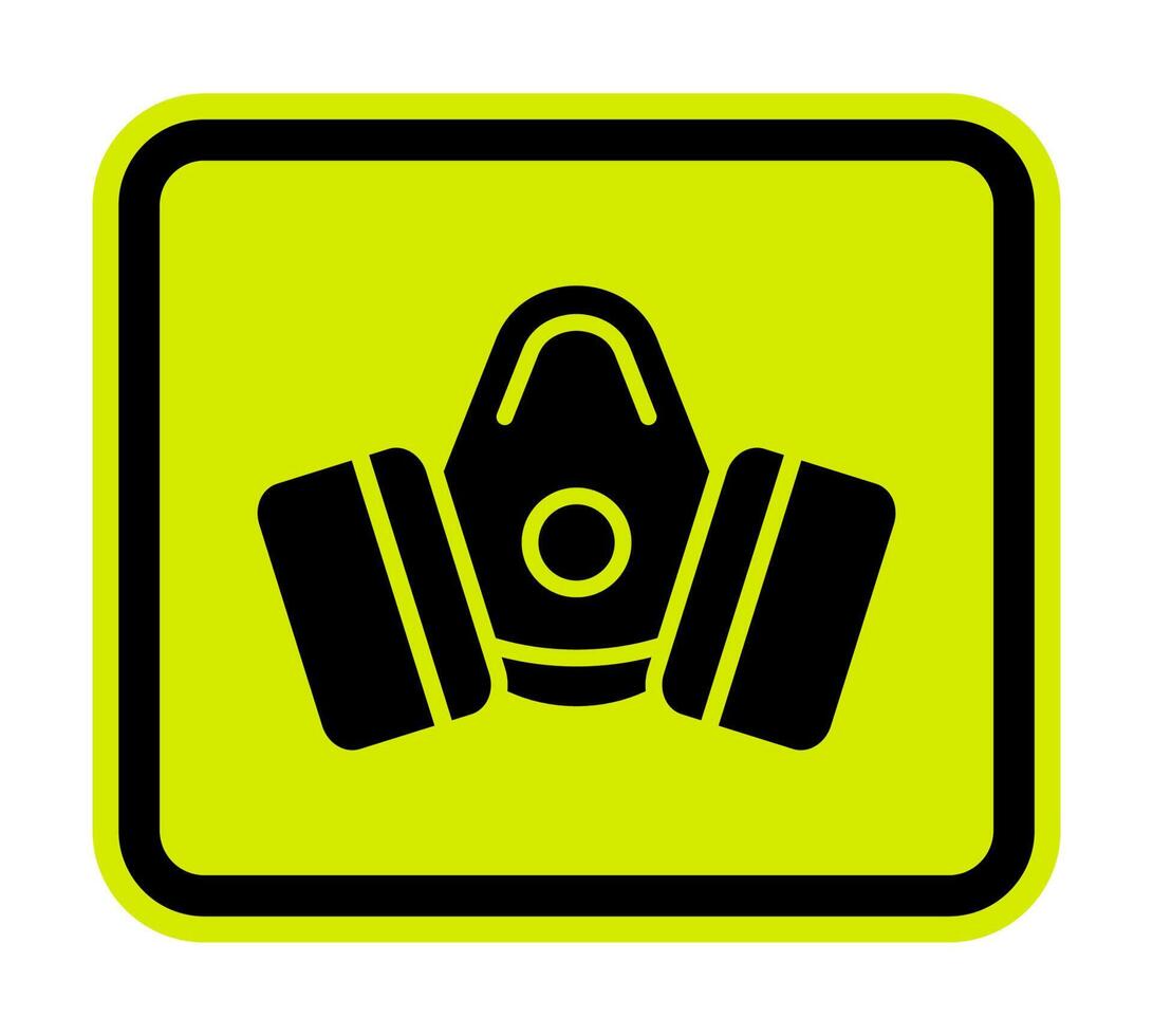 Respiratory Protection Required Sign On White Background vector