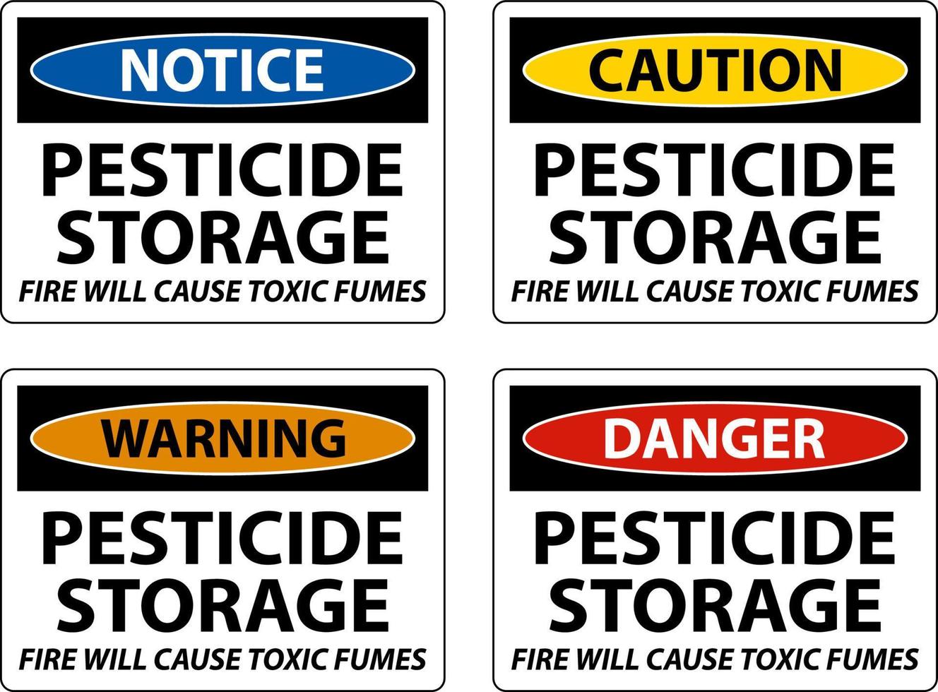 Fire Will Cause Toxic Fumes Sign On White Background vector