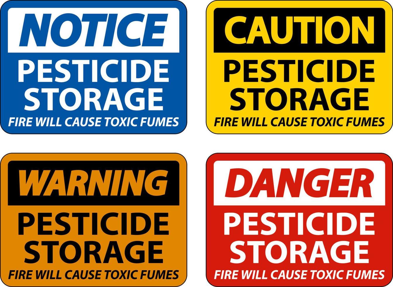 Fire Will Cause Toxic Fumes Sign On White Background vector