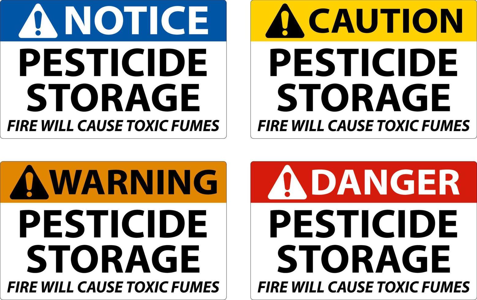 Fire Will Cause Toxic Fumes Sign On White Background vector