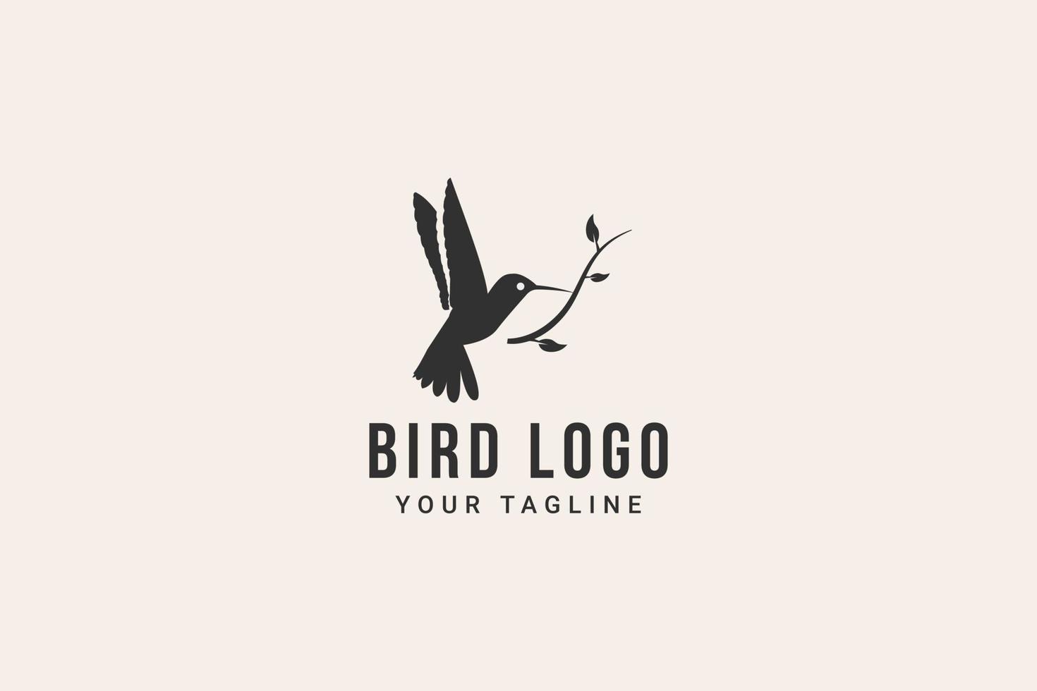 pájaro Clásico logo vector icono ilustración